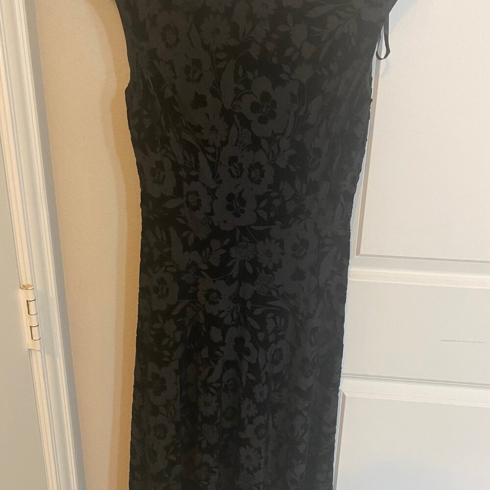 Black Velvet Midi Dress Women